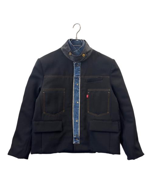 LEVI'S（リーバイス）LEVI'S (リーバイス) sacai (サカイ) LEVI'S　sacai　デニムリバーシブルブルゾン インディゴ×ブラック サイズ:Mの古着・服飾アイテム