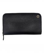 GUCCIグッチ）の古着「GUCCI　GGマーモント　ラウンドファスナー財布」｜ブラック