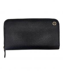 GUCCI（グッチ）の古着「GUCCI　GGマーモント　ラウンドファスナー財布」｜ブラック