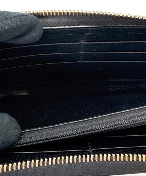 GUCCI（グッチ）GUCCI (グッチ) GUCCI　GGマーモント　ラウンドファスナー財布 ブラックの古着・服飾アイテム