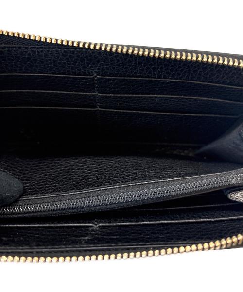 GUCCI（グッチ）GUCCI (グッチ) GUCCI　GGマーモント　ラウンドファスナー財布 ブラックの古着・服飾アイテム