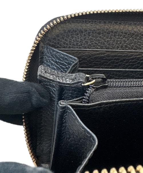 GUCCI（グッチ）GUCCI (グッチ) GUCCI　GGマーモント　ラウンドファスナー財布 ブラックの古着・服飾アイテム