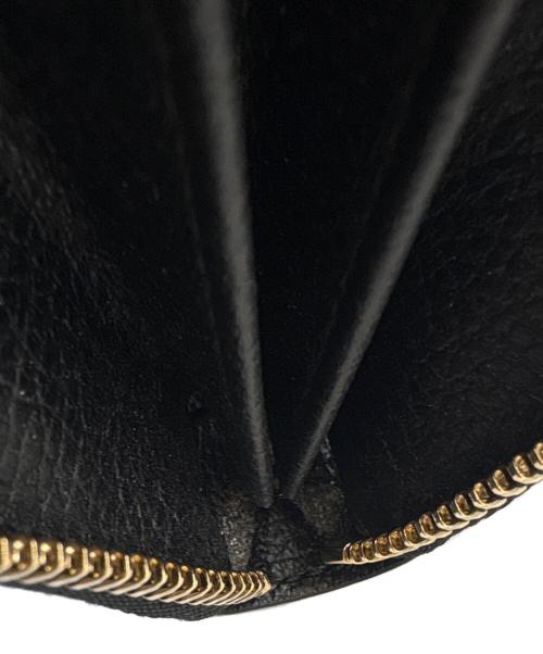 GUCCI（グッチ）GUCCI (グッチ) GUCCI　GGマーモント　ラウンドファスナー財布 ブラックの古着・服飾アイテム