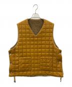 sillageシアージ）の古着「Sillage　Quilt Apron Vest　ボアキルティングリバーシブルベスト」｜ブラウン