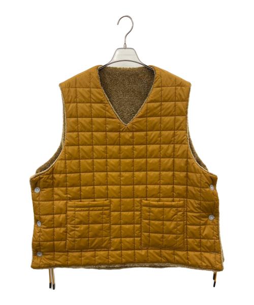sillage（シアージ）Sillage (シアージ) Sillage　Quilt Apron Vest　ボアキルティングリバーシブルベスト ブラウン サイズ:Fの古着・服飾アイテム