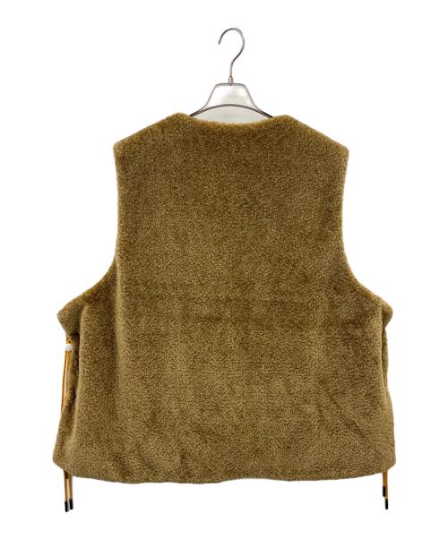 sillage（シアージ）Sillage (シアージ) Sillage　Quilt Apron Vest　ボアキルティングリバーシブルベスト ブラウン サイズ:Fの古着・服飾アイテム