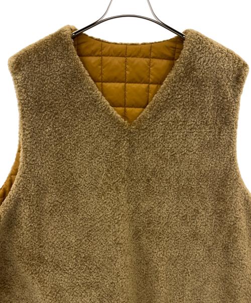 sillage（シアージ）Sillage (シアージ) Sillage　Quilt Apron Vest　ボアキルティングリバーシブルベスト ブラウン サイズ:Fの古着・服飾アイテム