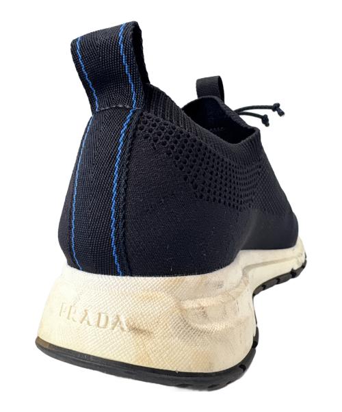 PRADA（プラダ）PRADA (プラダ) PRADA　ニットソックススニーカー ブラック サイズ:7 1/2の古着・服飾アイテム