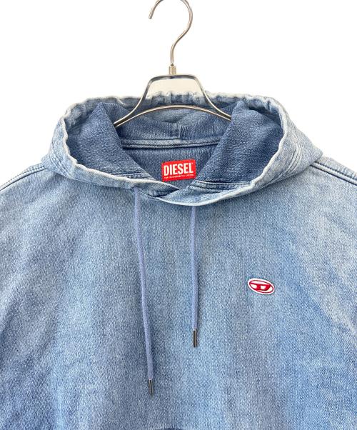 DIESEL（ディーゼル）DIESEL (ディーゼル) DIESEL　プルオーバーパーカー インディゴ サイズ:Ｌの古着・服飾アイテム