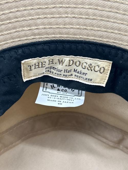 THE H.W.DOG&CO.（エイチダブリュードッグアンドコー）THE H.W.DOG&CO. (エイチダブリュードッグアンドコー) THE H.W.DOG&CO.　ハット ベージュ サイズ:40の古着・服飾アイテム