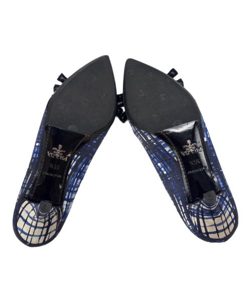 PRADA（プラダ）PRADA (プラダ) PRADA　ポインテッドトゥパンプス ブルー×ブラック サイズ:35 1/2の古着・服飾アイテム