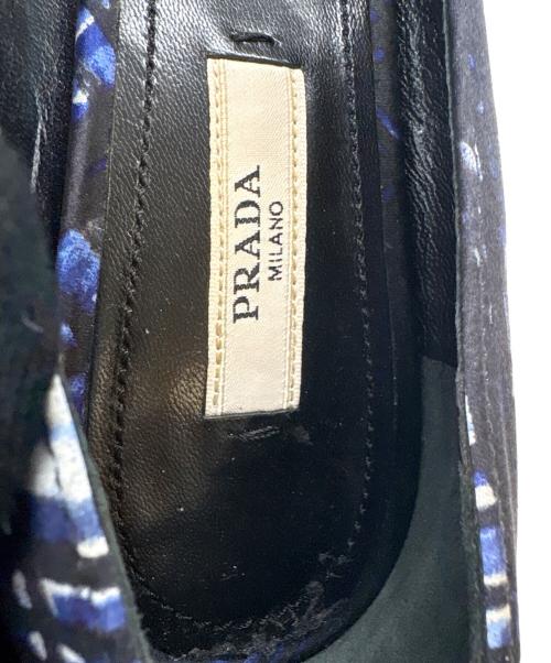 PRADA（プラダ）PRADA (プラダ) PRADA　ポインテッドトゥパンプス ブルー×ブラック サイズ:35 1/2の古着・服飾アイテム