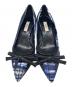 PRADA (プラダ) PRADA　ポインテッドトゥパンプス ブルー×ブラック サイズ:35 1/2：8000円