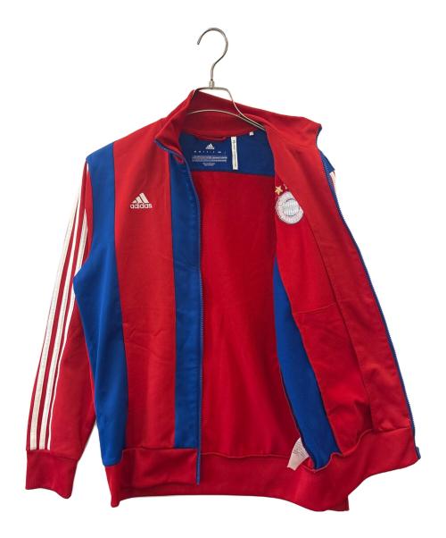 adidas（アディダス）adidas (アディダス) adidas　FC BAYERN MUNCHEN14/15　トラックジャケット レッド×ブルー サイズ:Ｌの古着・服飾アイテム