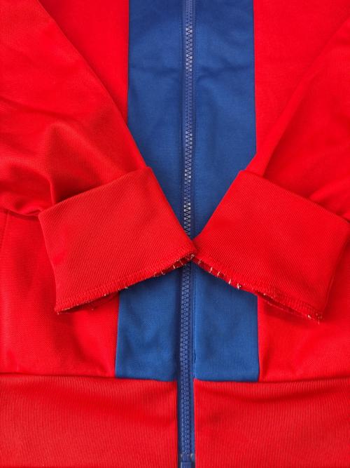 adidas（アディダス）adidas (アディダス) adidas　FC BAYERN MUNCHEN14/15　トラックジャケット レッド×ブルー サイズ:Ｌの古着・服飾アイテム