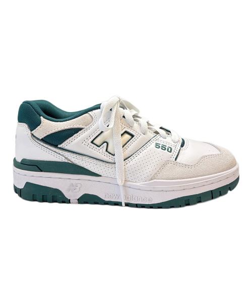 NEW BALANCE（ニューバランス）NEW BALANCE (ニューバランス) NEW BALANCE　ローカットスニーカー ホワイト×グリーン サイズ:24の古着・服飾アイテム