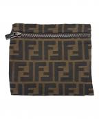 FENDIフェンディ）の古着「FENDI　ズッカ　ポーチ」｜ブラウン