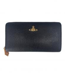 Vivienne Westwood（ヴィヴィアンウエストウッド）の古着「Vivienne Westwood　ラウンドファスナー財布」｜ブラック