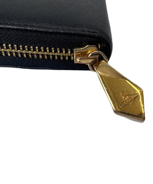Vivienne Westwood（ヴィヴィアンウエストウッド）Vivienne Westwood (ヴィヴィアンウエストウッド) Vivienne Westwood　ラウンドファスナー財布 ブラックの古着・服飾アイテム