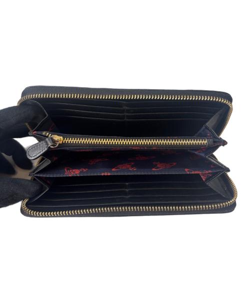 Vivienne Westwood（ヴィヴィアンウエストウッド）Vivienne Westwood (ヴィヴィアンウエストウッド) Vivienne Westwood　ラウンドファスナー財布 ブラックの古着・服飾アイテム