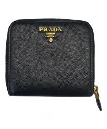 PRADA（プラダ）の古着「PRADA 　サフィアーノ 　2つ折り財布」｜ブラック