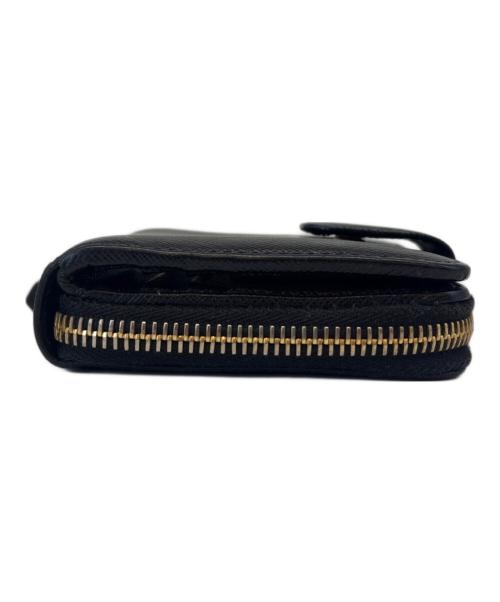 PRADA（プラダ）PRADA (プラダ) PRADA 　サフィアーノ 　2つ折り財布 ブラックの古着・服飾アイテム