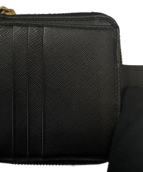 PRADA（プラダ）PRADA (プラダ) PRADA 　サフィアーノ 　2つ折り財布 ブラックの古着・服飾アイテム