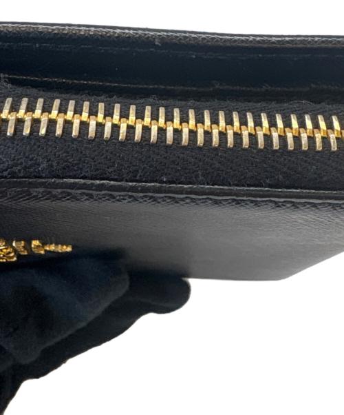 PRADA（プラダ）PRADA (プラダ) PRADA 　サフィアーノ 　2つ折り財布 ブラックの古着・服飾アイテム