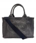 PRADAプラダ）の古着「PRADA 　カナパ 　2wayトートバッグ」｜ブラック