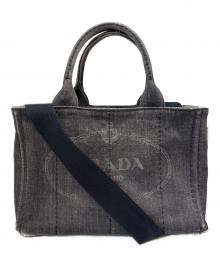 PRADA（プラダ）の古着「PRADA 　カナパ 　2wayトートバッグ」｜ブラック