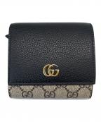 GUCCIグッチ）の古着「GUCCI ダブルG バイカラー ミディアム ウォレット 2つ折り財布」
