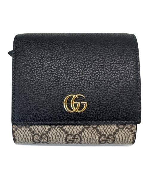 GUCCI（グッチ）GUCCI (グッチ) GUCCI ダブルG バイカラー ミディアム ウォレット 2つ折り財布の古着・服飾アイテム