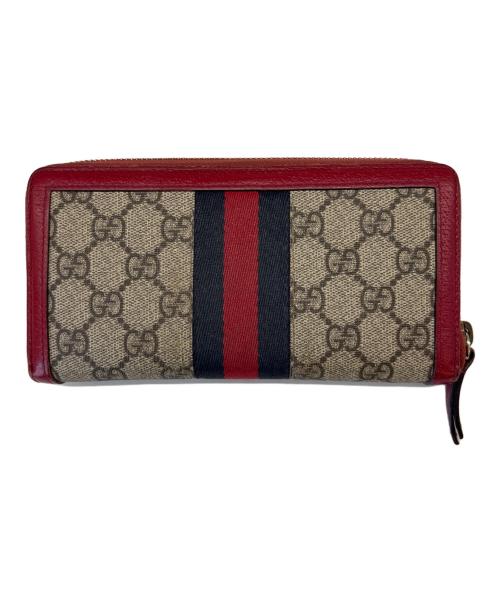 GUCCI（グッチ）GUCCI (グッチ) GUCCI　クイーン マーガレット　ラウンドファスナー 長財布の古着・服飾アイテム