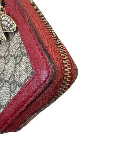 GUCCI（グッチ）GUCCI (グッチ) GUCCI　クイーン マーガレット　ラウンドファスナー 長財布の古着・服飾アイテム