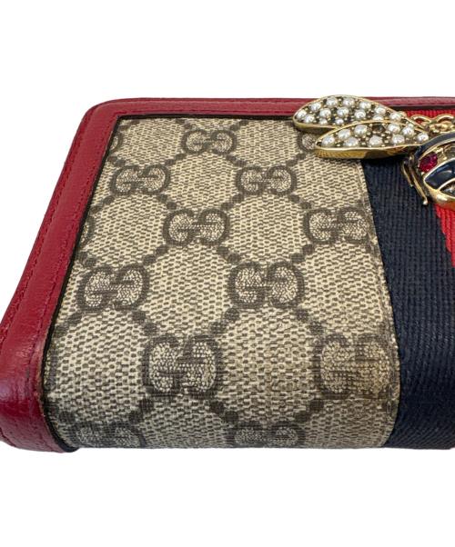 GUCCI（グッチ）GUCCI (グッチ) GUCCI　クイーン マーガレット　ラウンドファスナー 長財布の古着・服飾アイテム