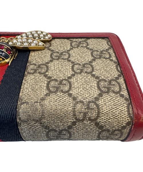GUCCI（グッチ）GUCCI (グッチ) GUCCI　クイーン マーガレット　ラウンドファスナー 長財布の古着・服飾アイテム