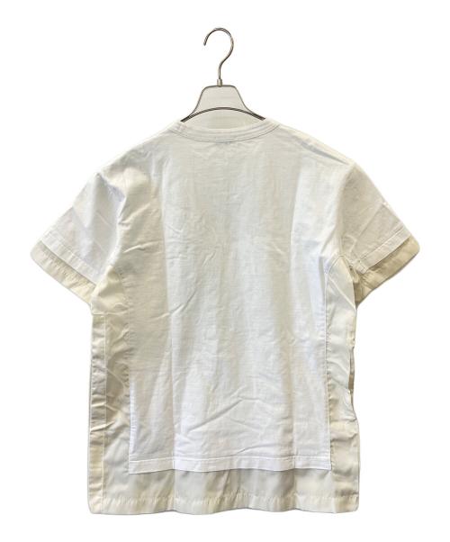Dior（ディオール）Dior (ディオール) sacai (サカイ) DIOR × sacai 半袖カットソー ホワイト サイズ:Ｌの古着・服飾アイテム