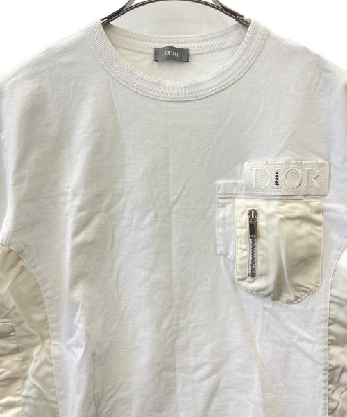 Dior（ディオール）Dior (ディオール) sacai (サカイ) DIOR × sacai 半袖カットソー ホワイト サイズ:Ｌの古着・服飾アイテム