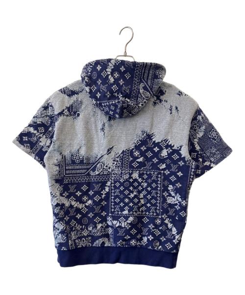 LOUIS VUITTON（ルイ ヴィトン）LOUIS VUITTON (ルイ ヴィトン) LOUIS VUITTON　ショートスリーブフーディ グレー×パープル サイズ:Mの古着・服飾アイテム