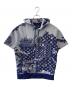 LOUIS VUITTON（ルイ ヴィトン）の古着「LOUIS VUITTON　ショートスリーブフーディ」｜グレー×パープル
