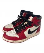 NIKEナイキ）の古着「NIKE　AIR JORDAN 1 RETRO HIGH OG　ハイカットスニーカー」｜ホワイト×レッド