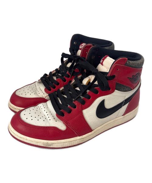 NIKE（ナイキ）NIKE (ナイキ) NIKE　AIR JORDAN 1 RETRO HIGH OG　ハイカットスニーカー ホワイト×レッド サイズ:27の古着・服飾アイテム