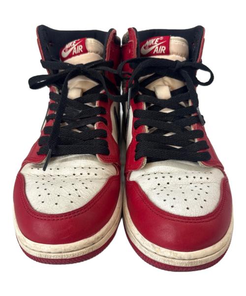 NIKE（ナイキ）NIKE (ナイキ) NIKE　AIR JORDAN 1 RETRO HIGH OG　ハイカットスニーカー ホワイト×レッド サイズ:27の古着・服飾アイテム