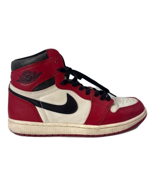 NIKE（ナイキ）NIKE (ナイキ) NIKE　AIR JORDAN 1 RETRO HIGH OG　ハイカットスニーカー ホワイト×レッド サイズ:27の古着・服飾アイテム