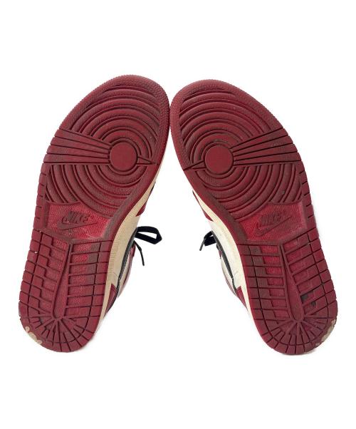 NIKE（ナイキ）NIKE (ナイキ) NIKE　AIR JORDAN 1 RETRO HIGH OG　ハイカットスニーカー ホワイト×レッド サイズ:27の古着・服飾アイテム