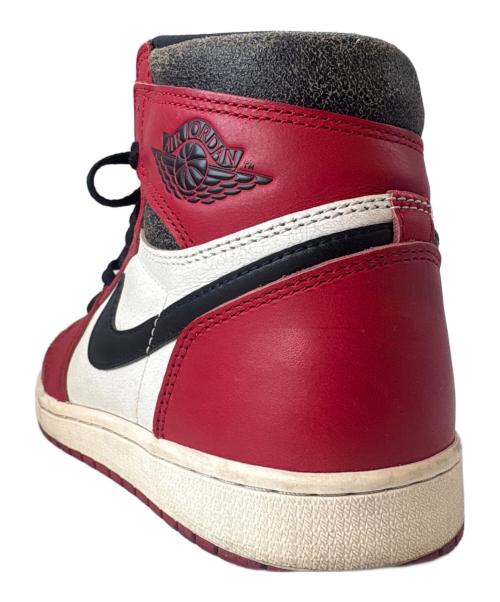NIKE（ナイキ）NIKE (ナイキ) NIKE　AIR JORDAN 1 RETRO HIGH OG　ハイカットスニーカー ホワイト×レッド サイズ:27の古着・服飾アイテム