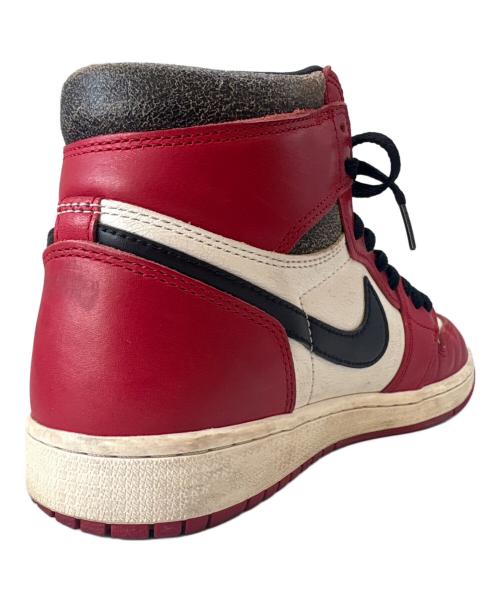 NIKE（ナイキ）NIKE (ナイキ) NIKE　AIR JORDAN 1 RETRO HIGH OG　ハイカットスニーカー ホワイト×レッド サイズ:27の古着・服飾アイテム
