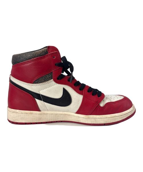 NIKE（ナイキ）NIKE (ナイキ) NIKE　AIR JORDAN 1 RETRO HIGH OG　ハイカットスニーカー ホワイト×レッド サイズ:27の古着・服飾アイテム