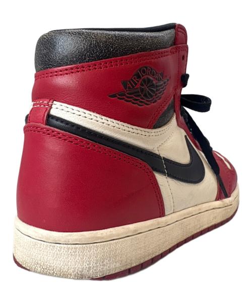 NIKE（ナイキ）NIKE (ナイキ) NIKE　AIR JORDAN 1 RETRO HIGH OG　ハイカットスニーカー ホワイト×レッド サイズ:27の古着・服飾アイテム