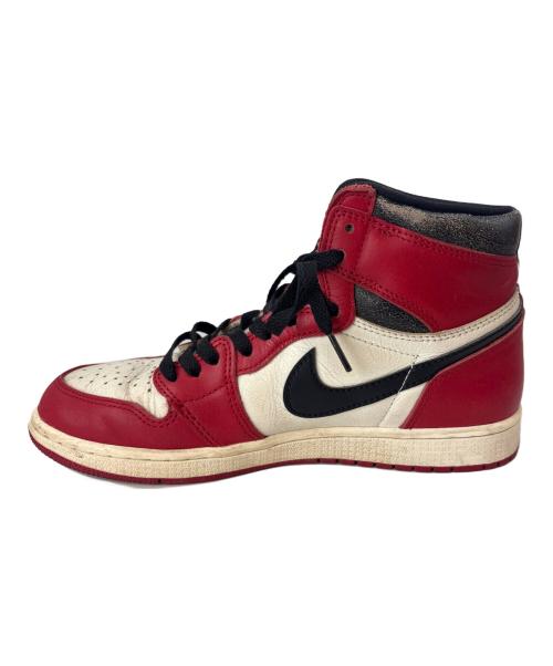 NIKE（ナイキ）NIKE (ナイキ) NIKE　AIR JORDAN 1 RETRO HIGH OG　ハイカットスニーカー ホワイト×レッド サイズ:27の古着・服飾アイテム